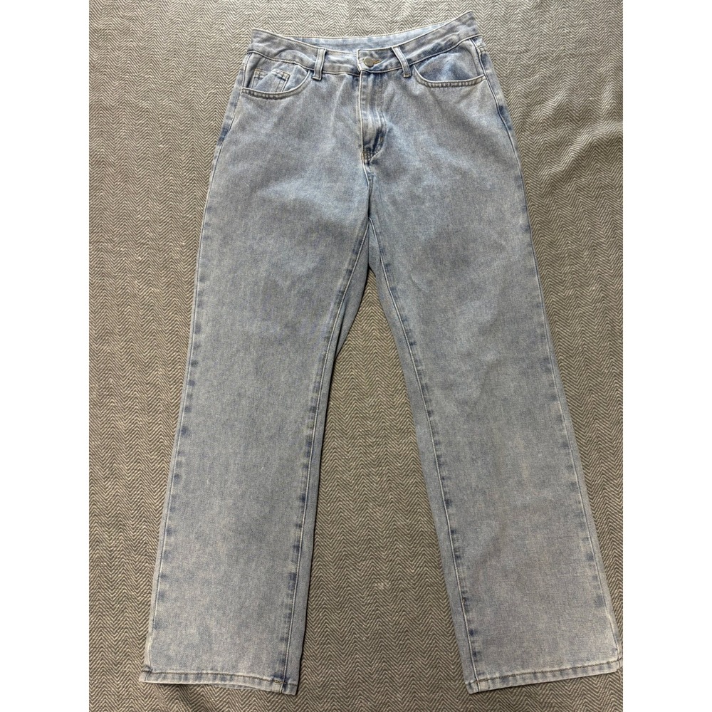 V Felix Women's‎ Light Wash High Rise Wide Leg Jeans Size L